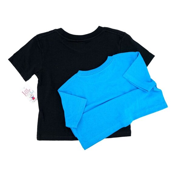 Little Teez Set - Blue with Print "Backseat Driver" and Black "Wild Child", Size - Picture 2 of 4